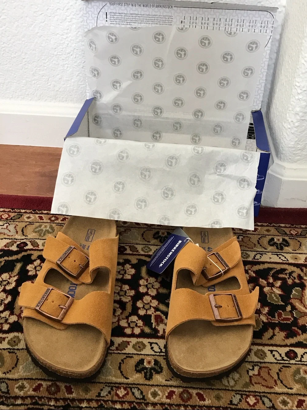Birkenstock Kids Arizona Suede Sandals in mink